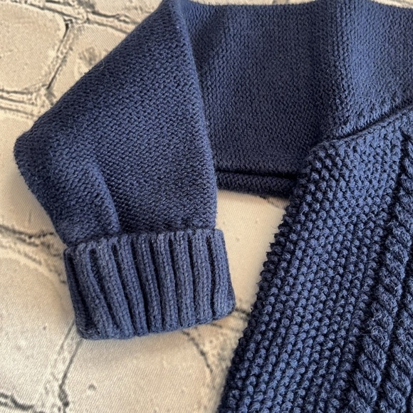 Baby Gap toddler navy cable knit cardigan with buttons 18-24m - Picture 6 of 8
